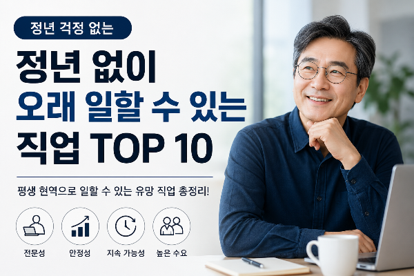 정년 없이 오래 일할 수 있는 직업 추천 TOP 10 ❘ 평생 일할 수 있는 유망 직업
