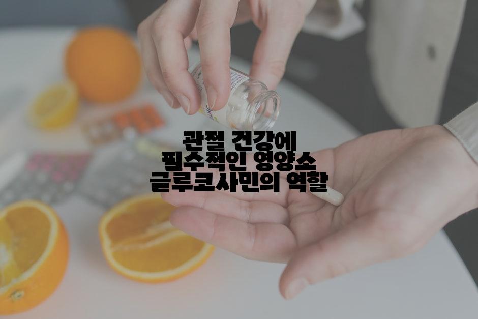관절 건강에 필수적인 영양소 글루코사민의 역할