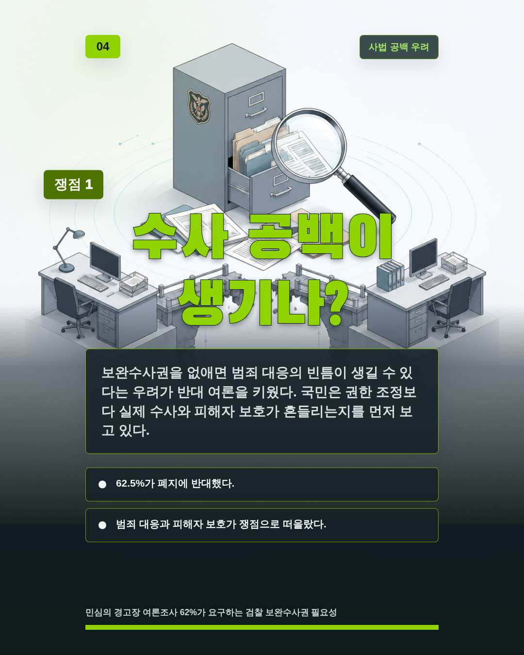 수사 공백이 생기나?