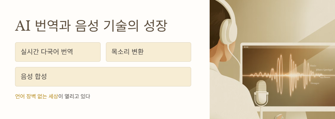 AI 번역과 음성 기술의 성장