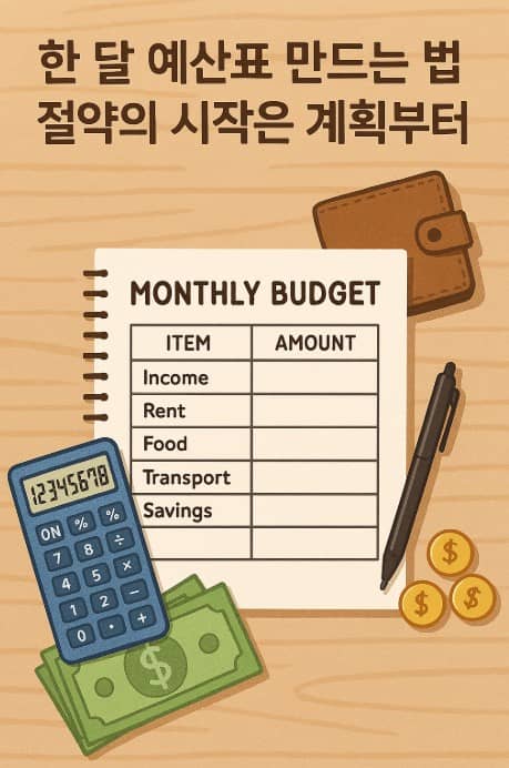 한 달 예산표 만드는 법
