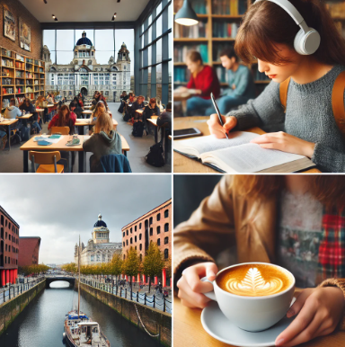 영국 리버풀에서 어학연수하는 모습