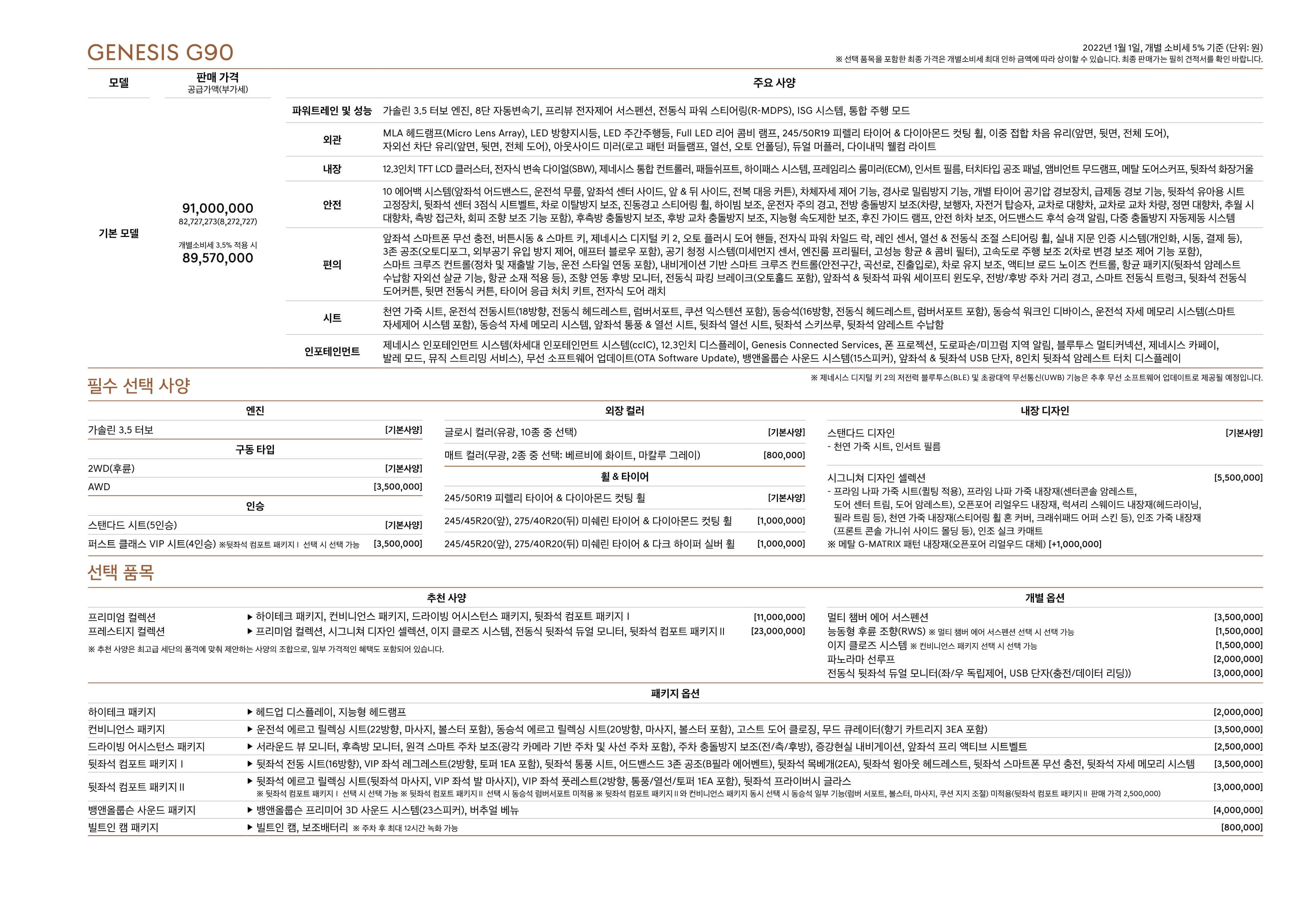 제네시스-G90-가격표