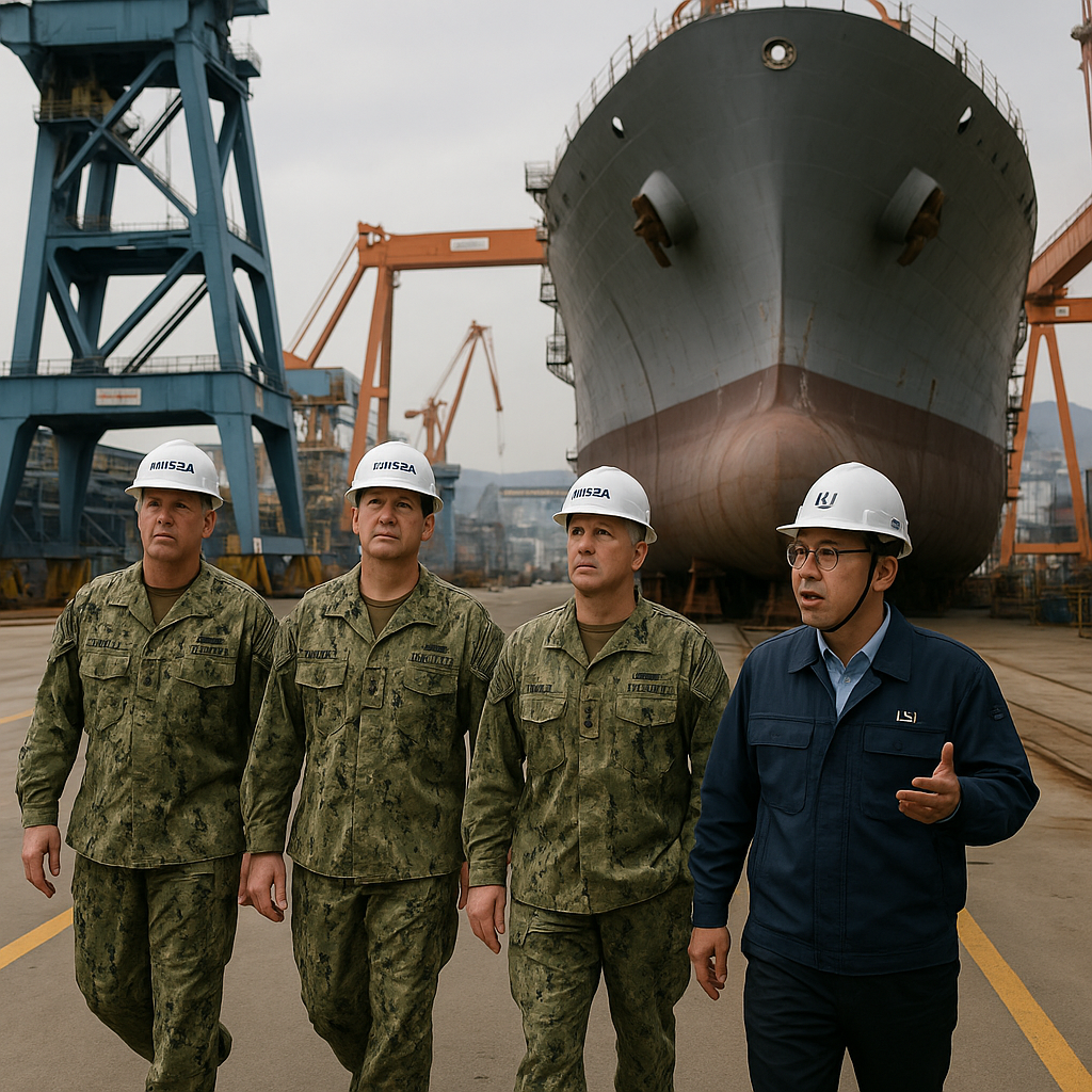 미 해군 해상체계사령부 HJ중공업 실사