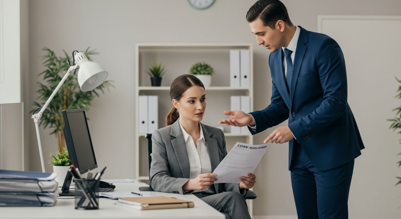 대출 심사받는 사진