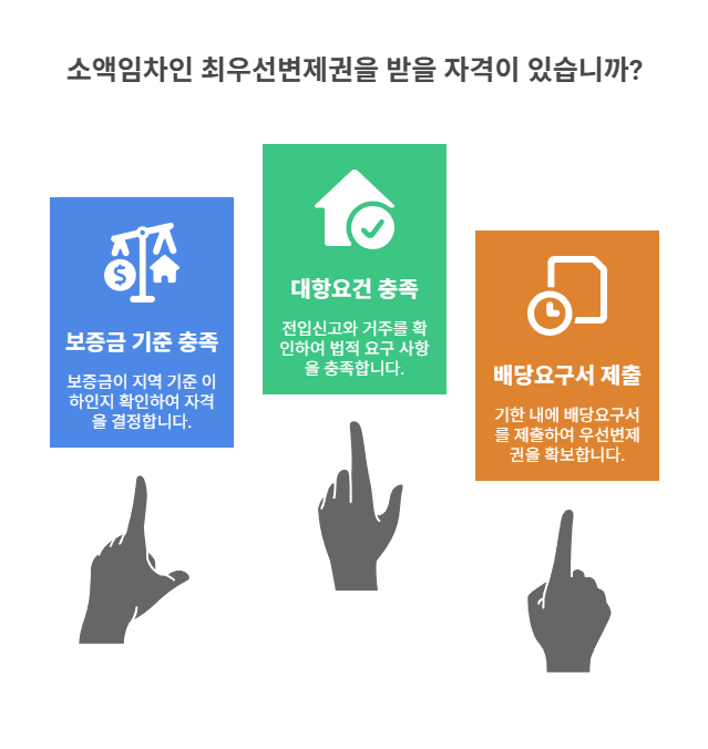 소액임차인의 최우선변제권 조건