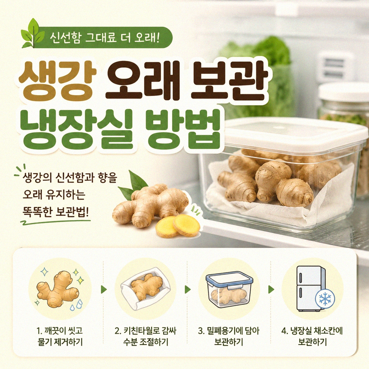 생강 오래 보관하는 몇 가지 방법