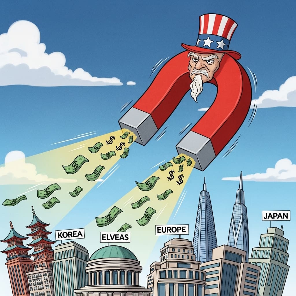 세계 경제에 돈을 끌어들이는 미국