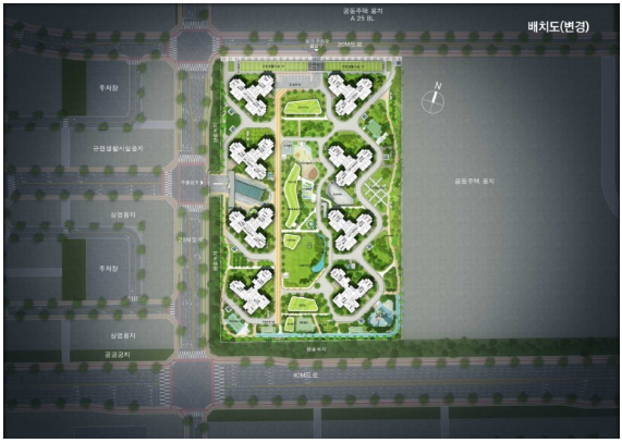 영종하늘도시 A61 모아엘가 - 단지 배치도