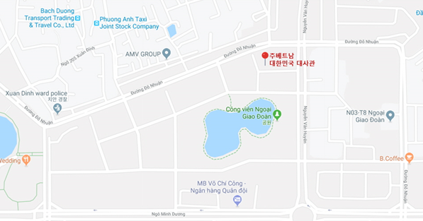 주베트남 대사관 위치