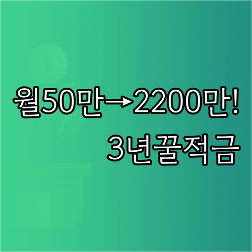 청년미래적금 3년 만기, 월 50만원..