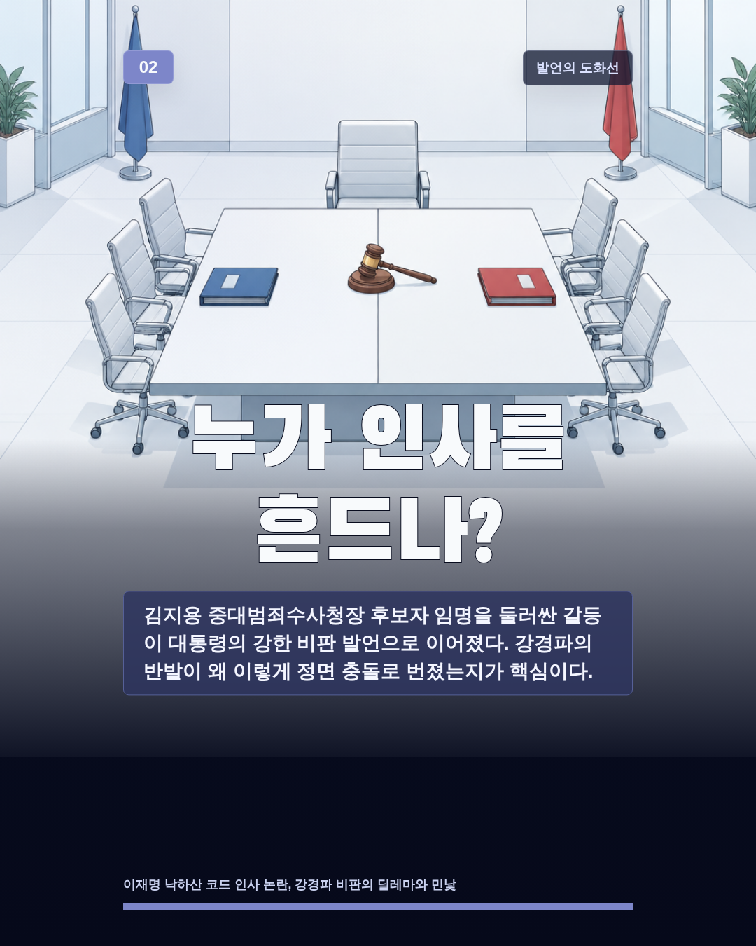 누가 인사를 흔드나?