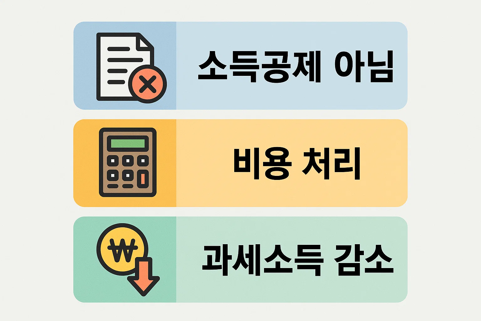 개인사업자의 체크카드 사용분이 소득공제가 아닌 필요경비 비용처리로 반영되는 세무 구조 차이를 사례 중심으로 정리한 설명 이미지입니다