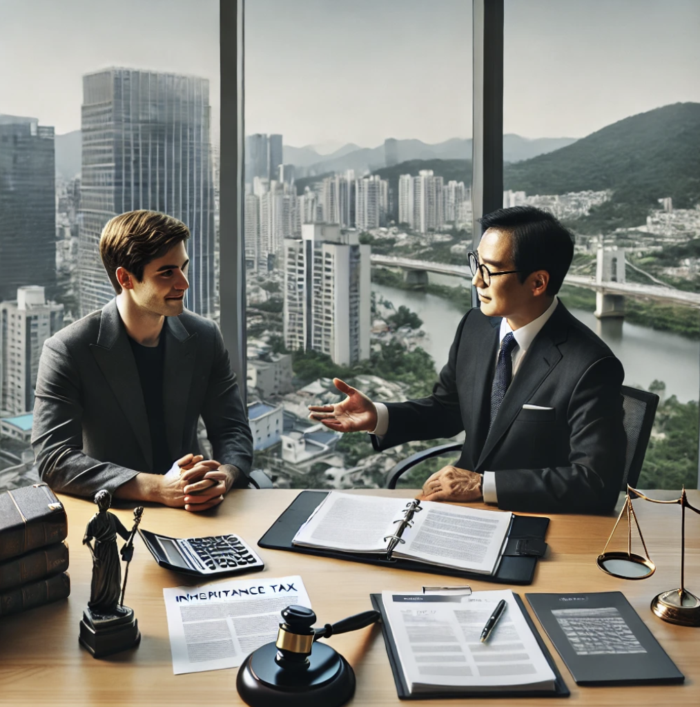 세무 컨설턴트와 상속세 상담 중인 모습