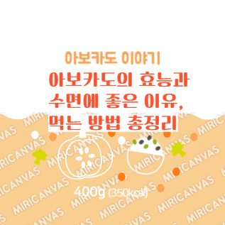 아보카도의 효능, 수면에 좋은 이유, 먹는 방법 총정리