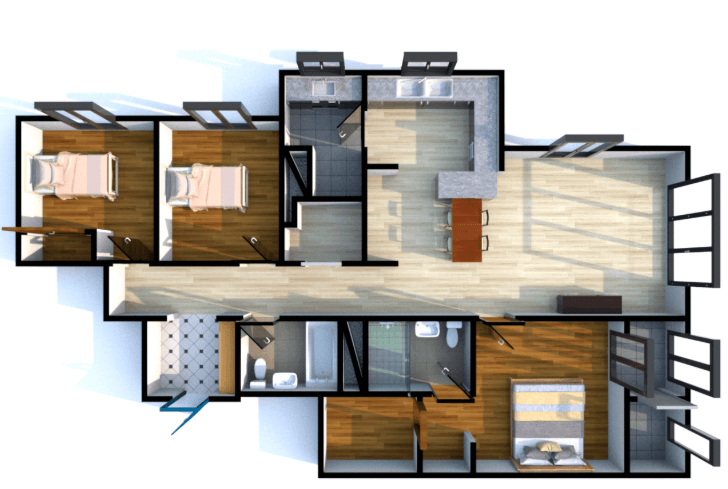전체 위에서본 평면도 잠실 르엘