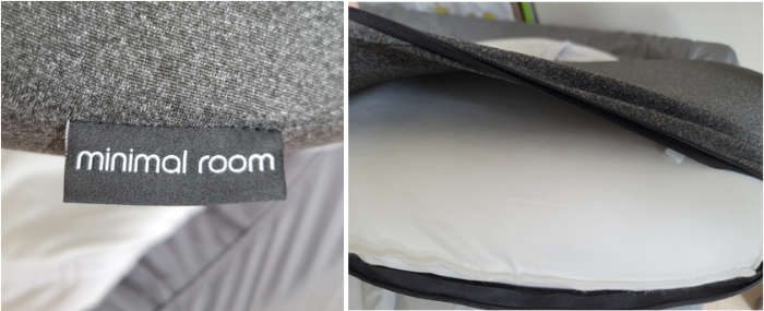 로고와 베개 속