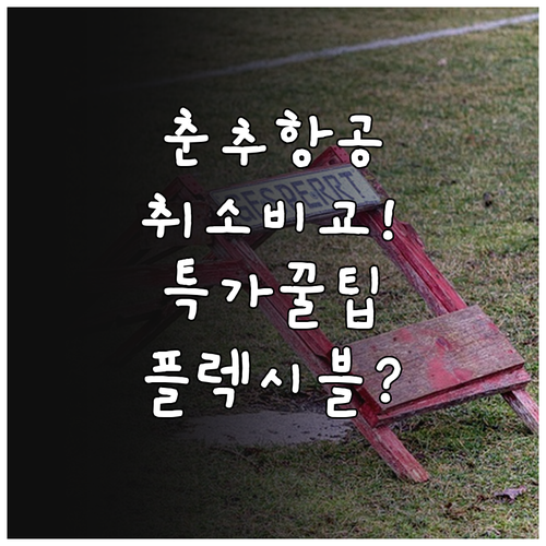 춘추항공 운임별 취소 수수료 비교, ..