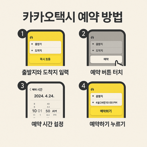 카카오택시 예약 방법