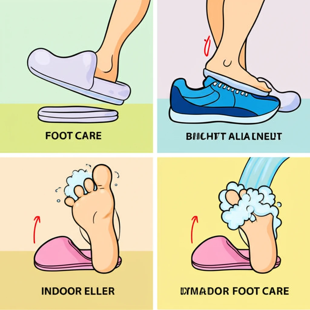 슬리퍼 선택부터 관리까지, 발 건강 ..