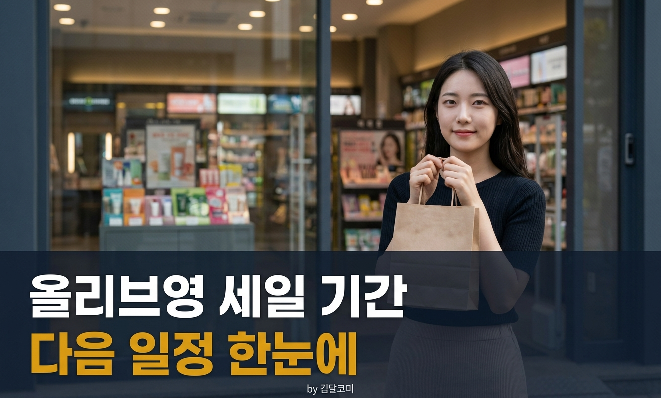 화장품 매장 앞에 선 여성