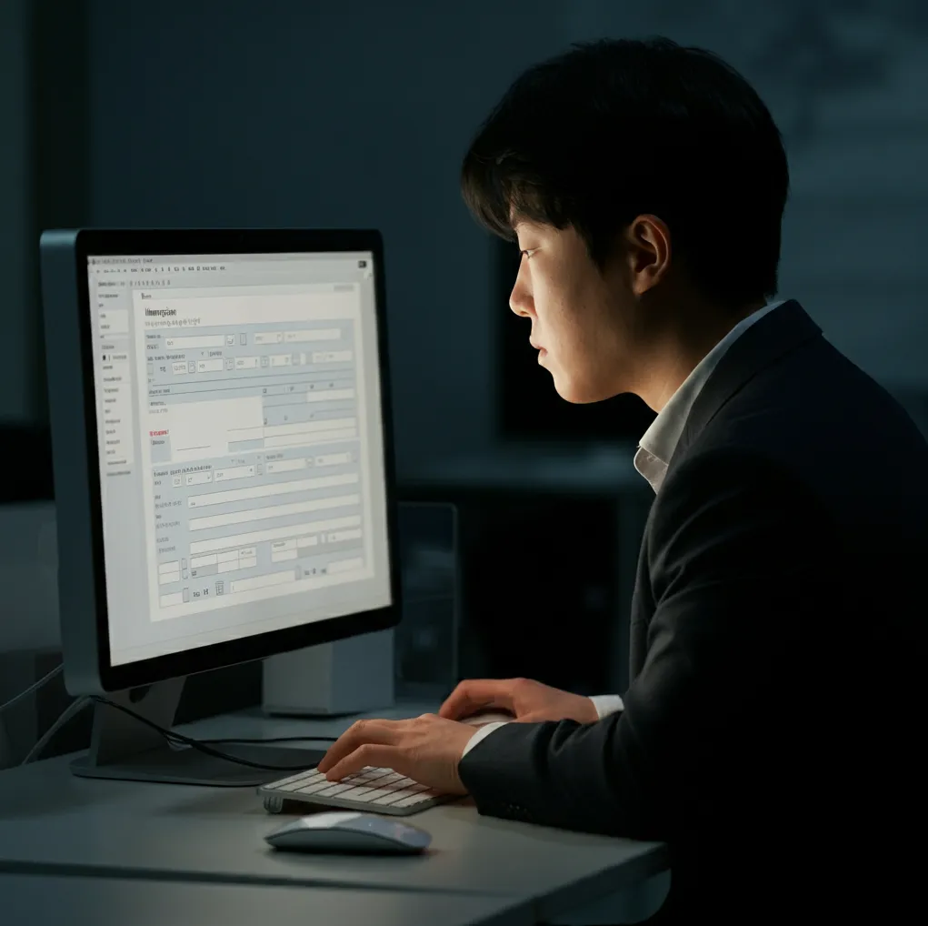 컴퓨터로-입국신고서-작성하는-한국인01