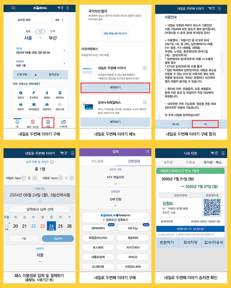 KTX 내일로 예매