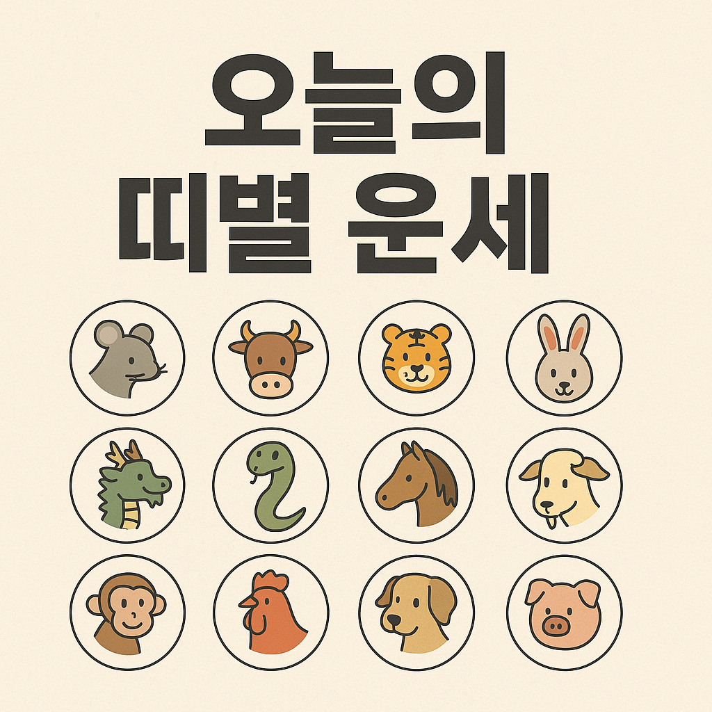 2025년 4월 28일 오늘의 띠별 운세 (자세한 버전)