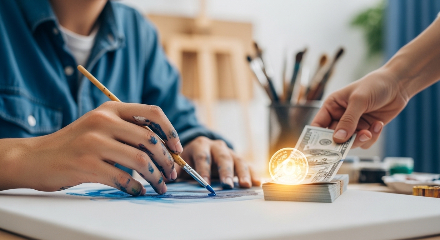 경기문화재단 K-Art 지원금을 받는 예술가의 모습