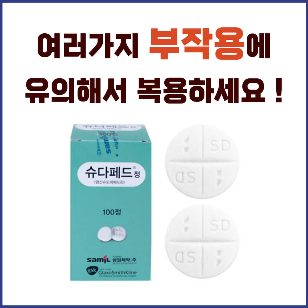 슈다페드정 부작용