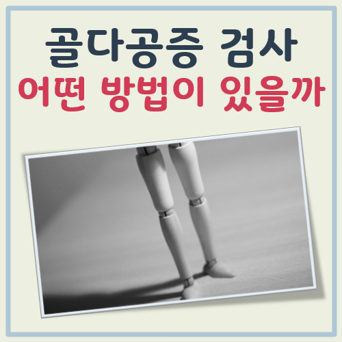 골다공증 검사방법 대표 이미지