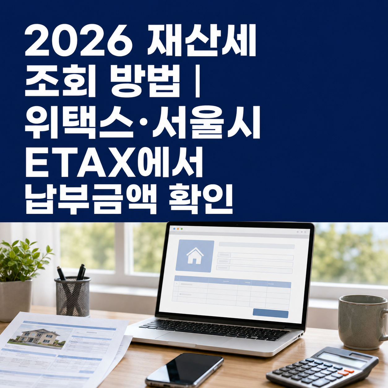 2026 재산세 조회 방법|위택스·서울시 ETAX에서 납부금액 확인