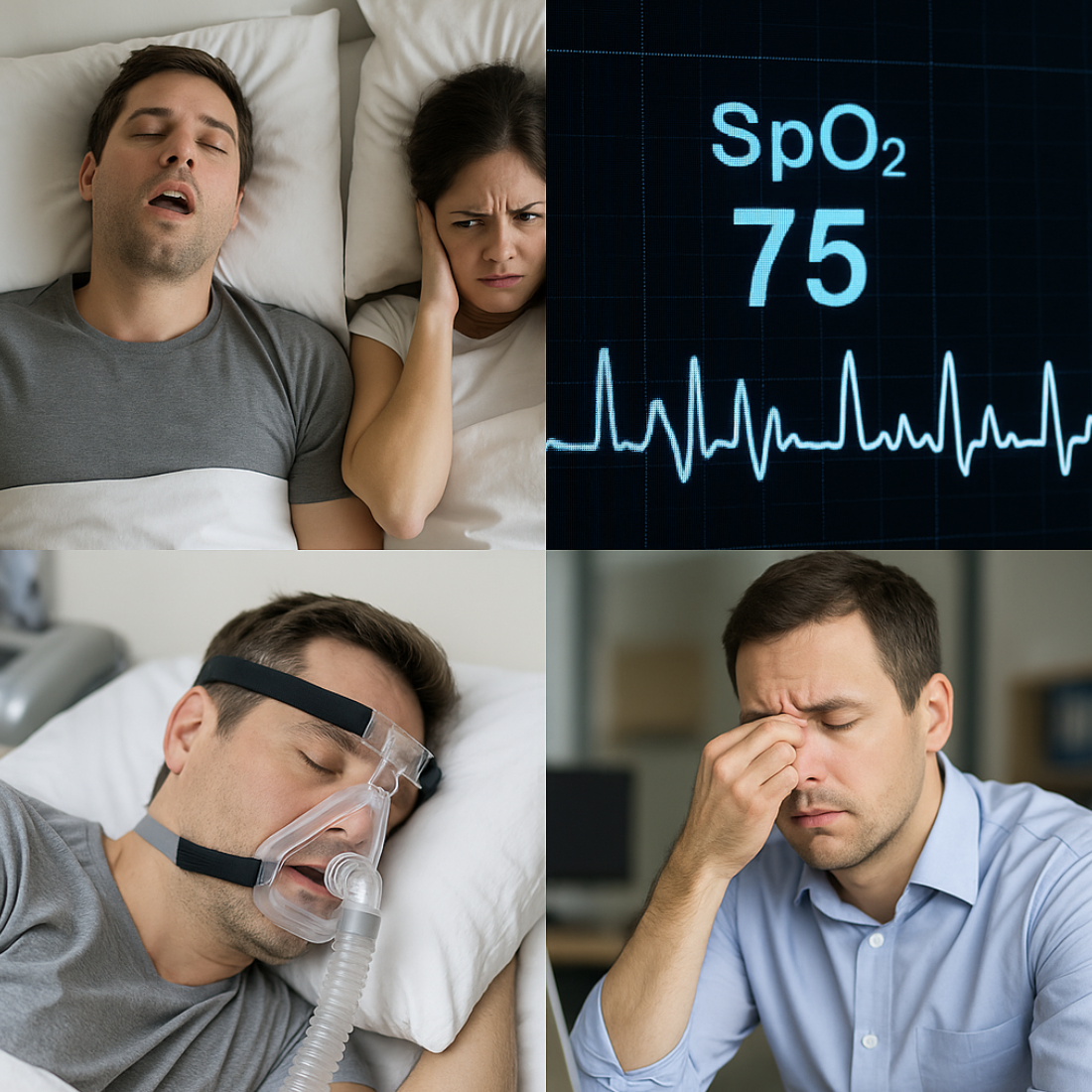 코골이와 수면무호흡증과 관련한 이미지