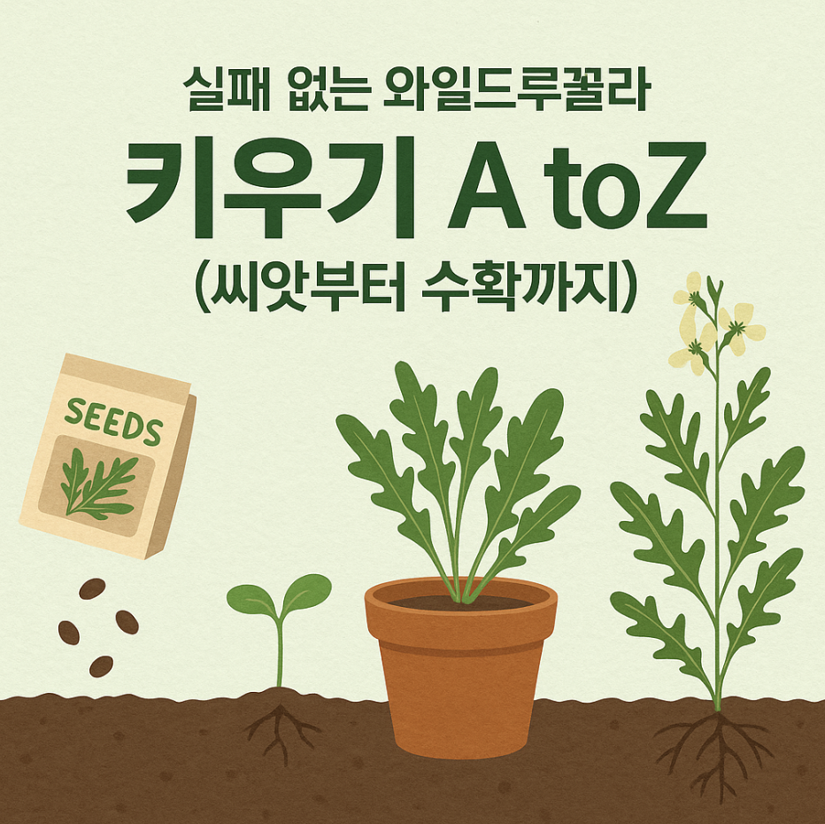 실패 없는 와일드루꼴라 키우기 A to Z (씨앗부터 수확까지)