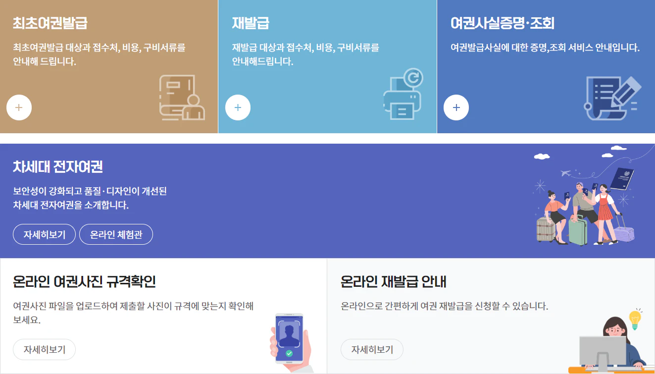 외교부 여권안내 홈페이지