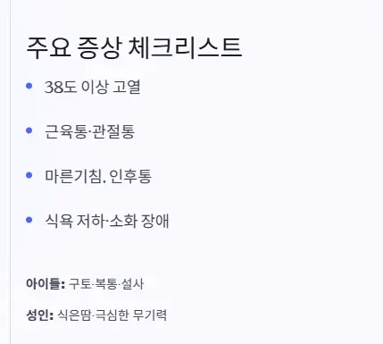 주요 증상
