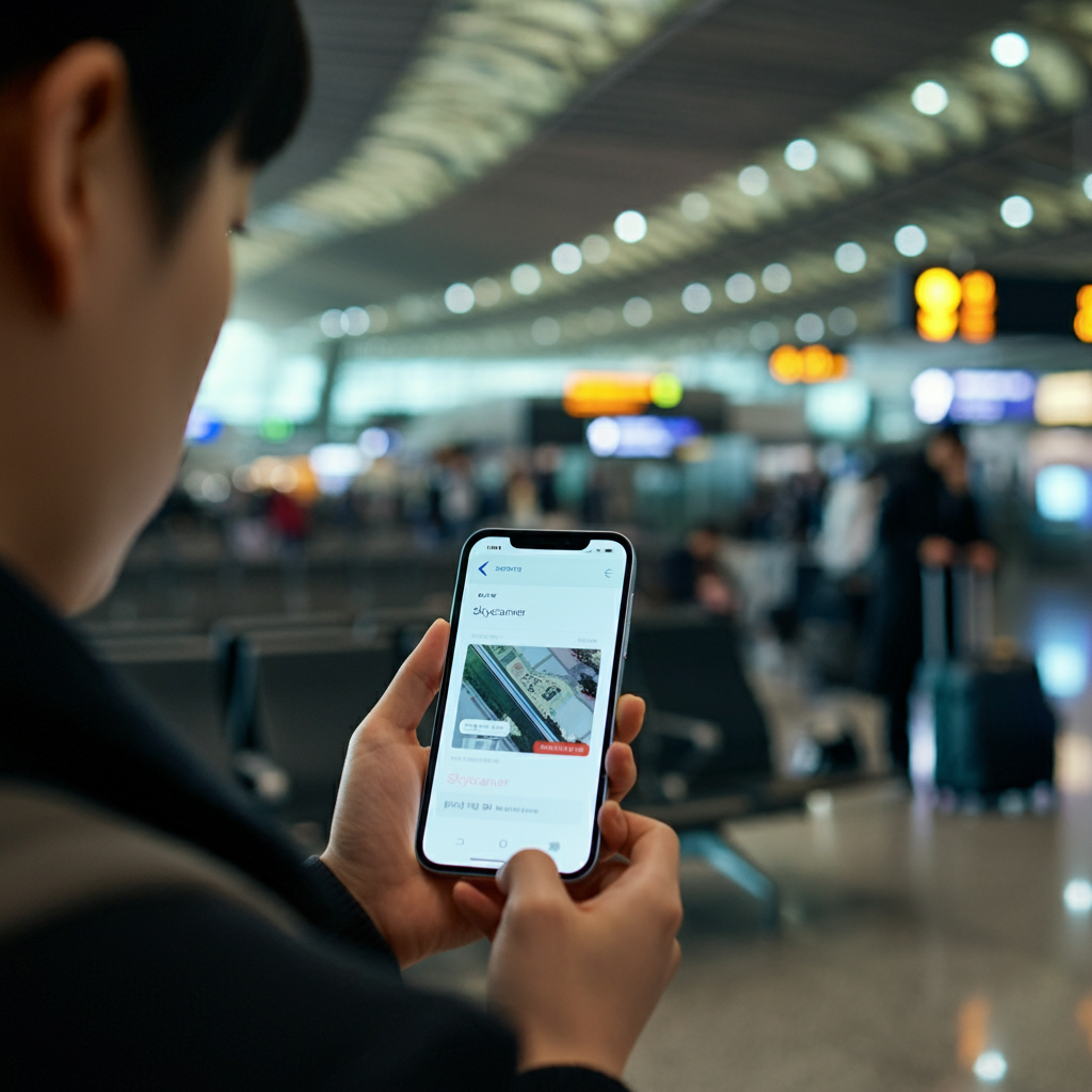 휴대폰으로-스카이스캐너-사용하는-사람07