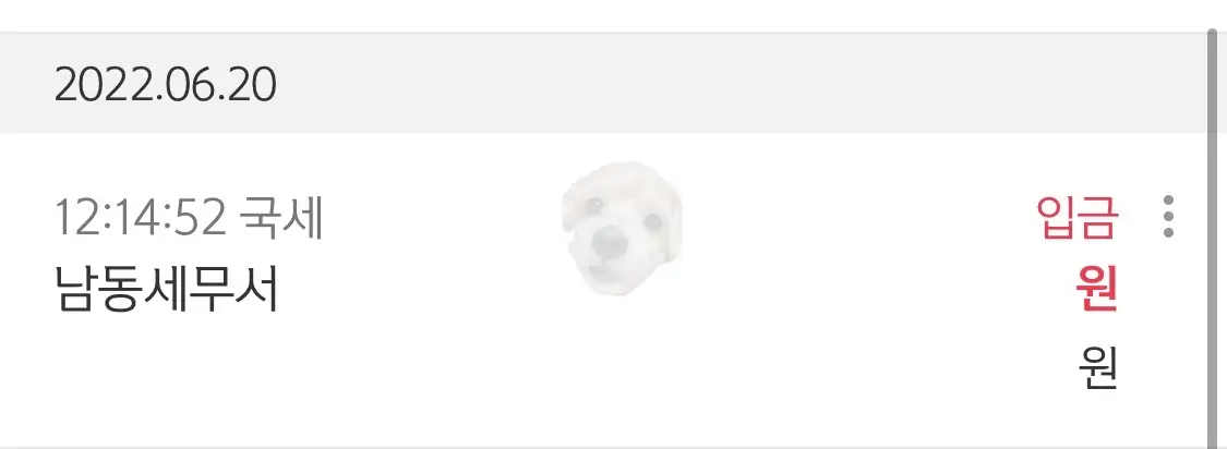 종소세 환급금 입금 내역