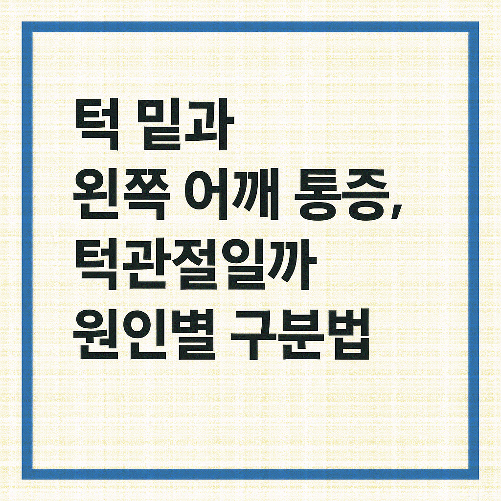 턱 밑과 왼쪽 어깨 통증, 턱관절일까 심장일까? 원인별 구분법