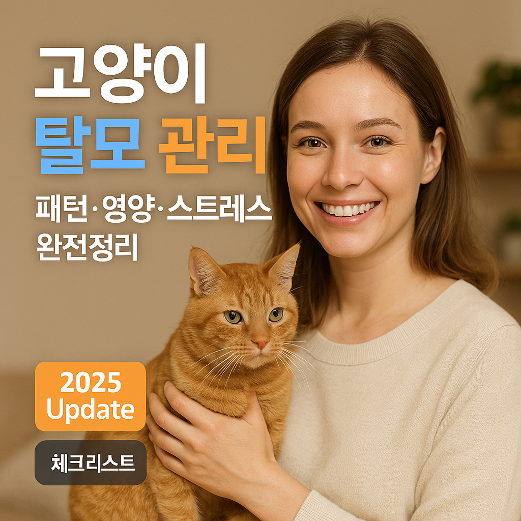 고양이 탈모 관리 | 패턴·영양·스트레스 완전정리 2025 Update