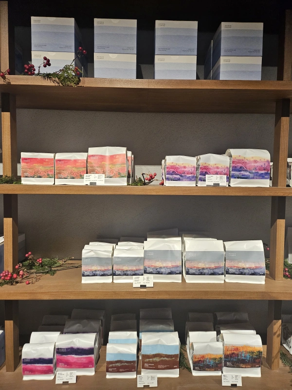 진열장--원두종류-4단진열-무게별정리