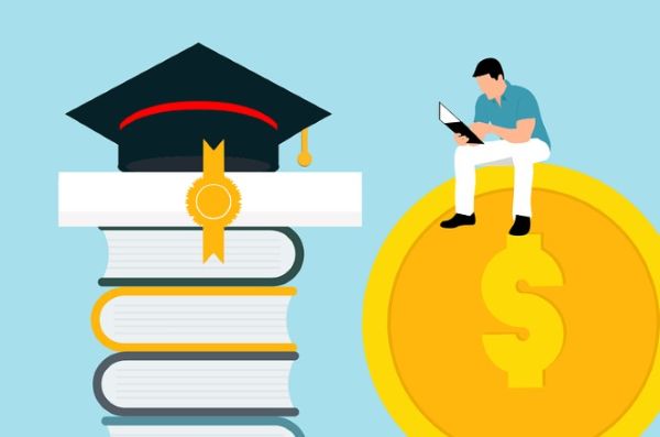 열공중인 학생 일러스트