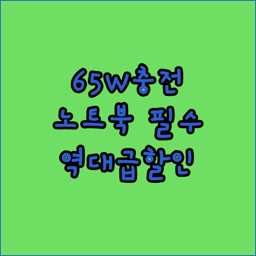 가성비 좋은 65W 노트북 충전기 C..