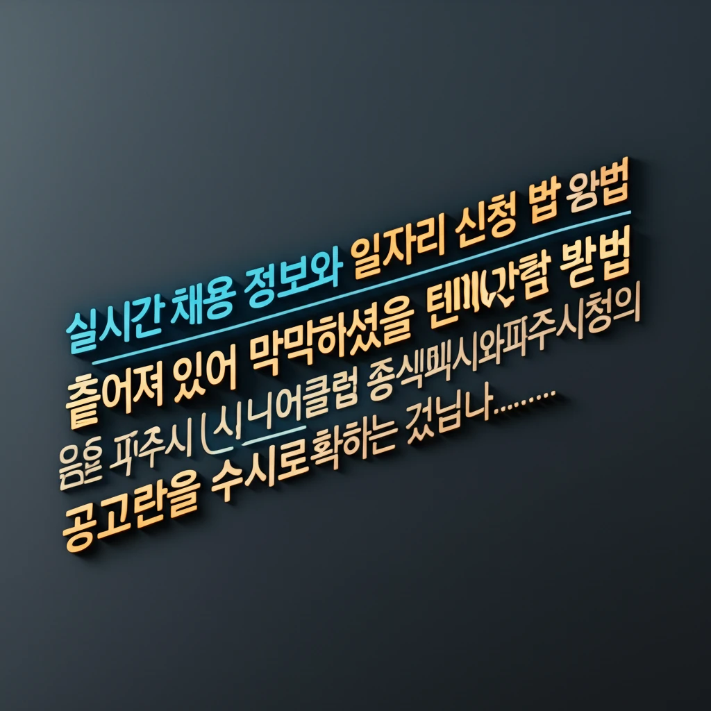 파주시 시니어클럽 노인 일자리 사업단..