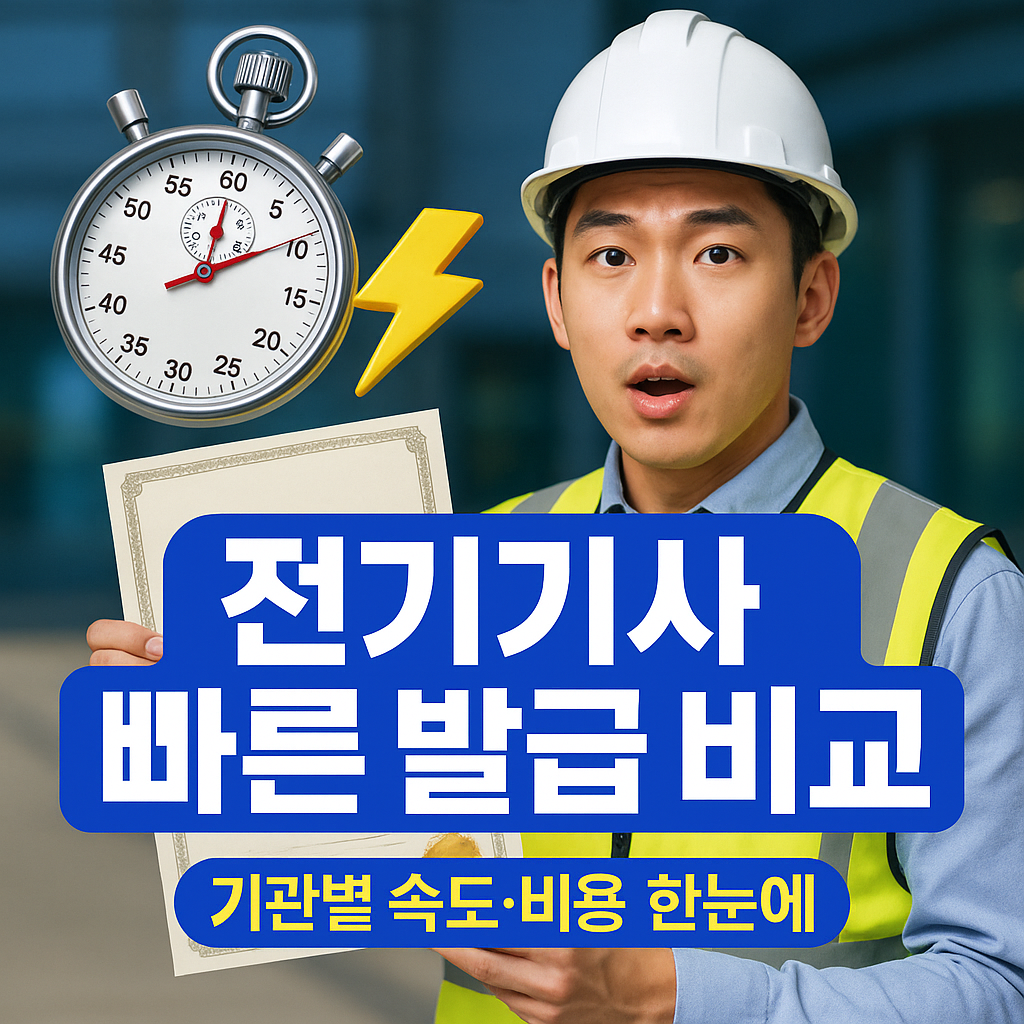 전기기사 자격증 빠르게 발급받는 기관 비교