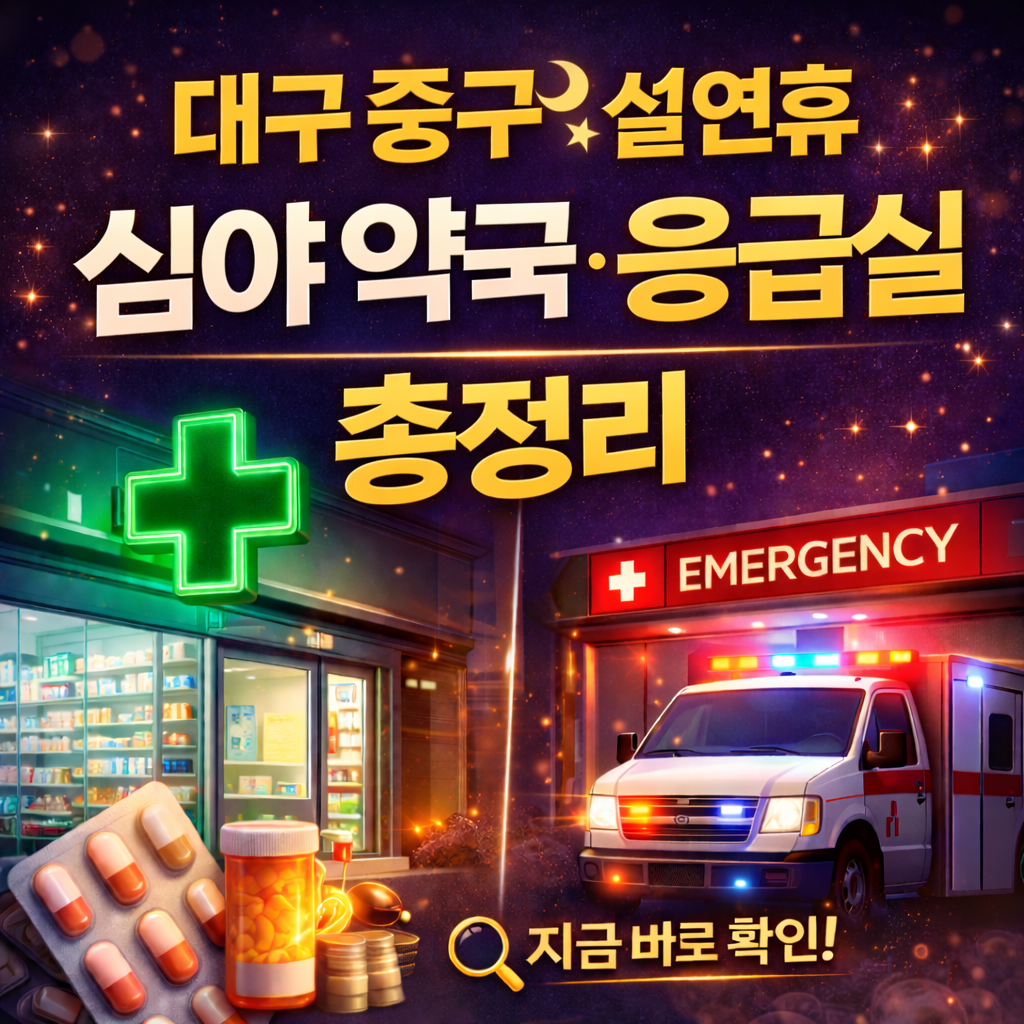대구 중구 설연휴 심야 약국·응급실 바로가기