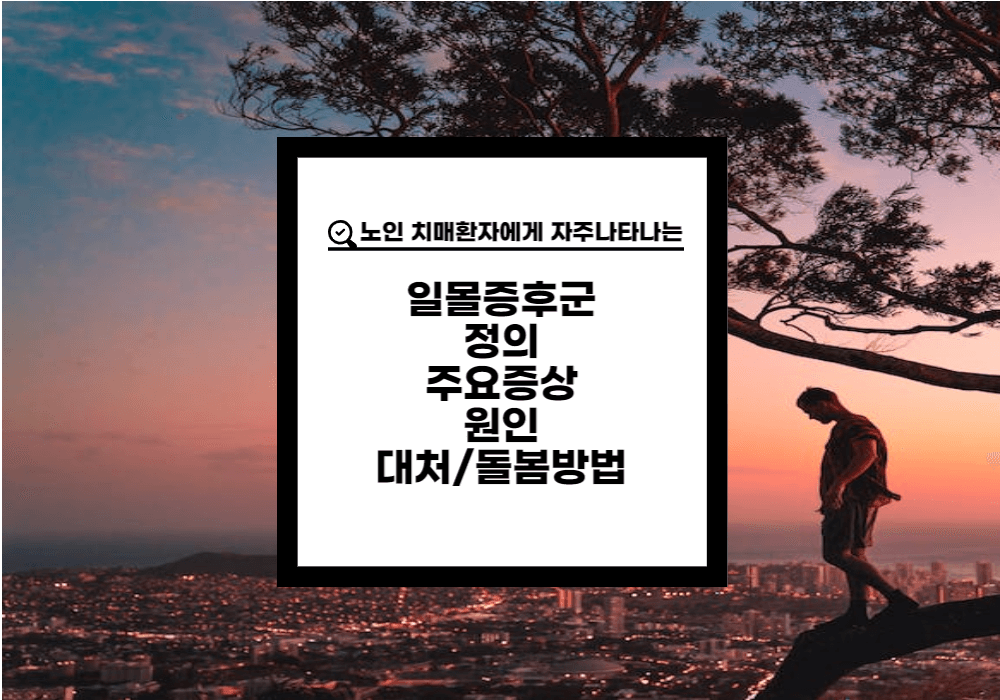 일몰증후군 정의 증상 원인 대처방법