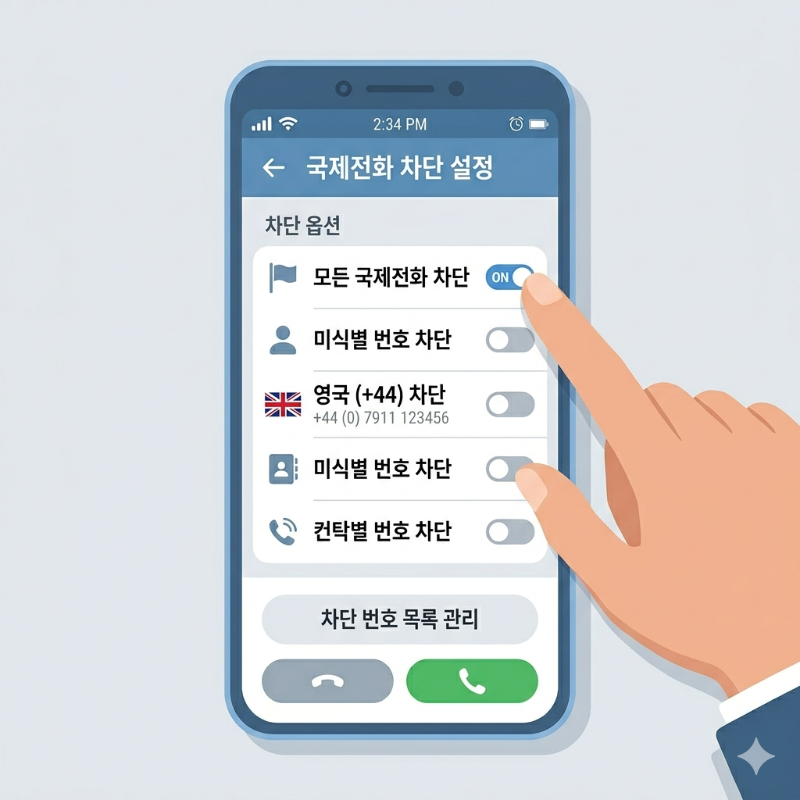 alt="통신사 앱 국제전화 차단 t서비스를 설정하는 이미지"