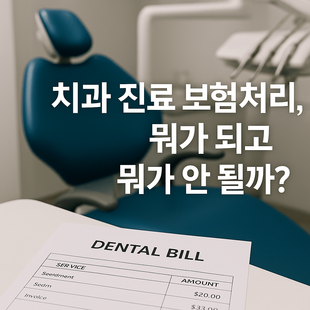 치과 진료 보험처리, 궁금하셨죠