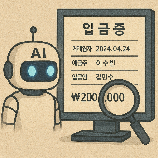 입금내역 감시하고 있는듯한 AI